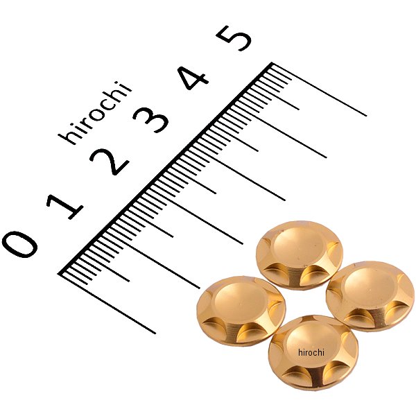 001820-12 ポッシュ NASAタイプキャップボルトカバー M8用 シャンパンゴールド