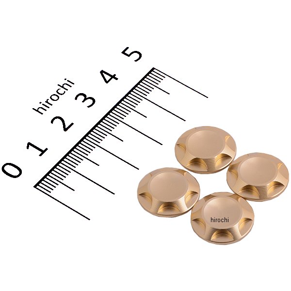 001821-12 ポッシュ NASAタイプキャップボルトカバー M10用 シャンパンゴールド