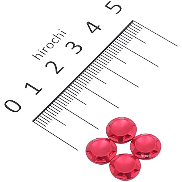 001822-02 ポッシュ NASAタイプキャップボルトカバー M6用 赤