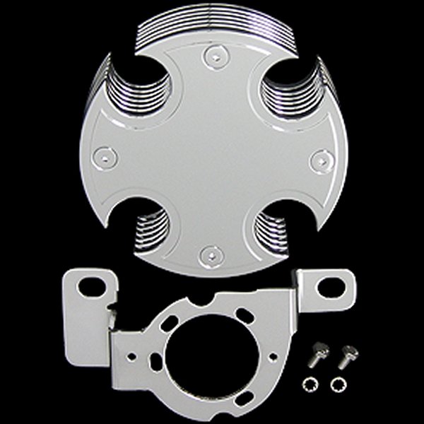 002629 ネオファクトリー ビレットフィン エアクリーナー サークル クロス クローム