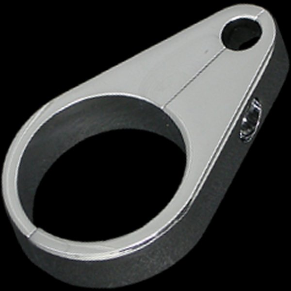 002676 ネオファクトリー 1-1/4インチ用 シングル スロットルケーブル クランプ クローム 1個売り