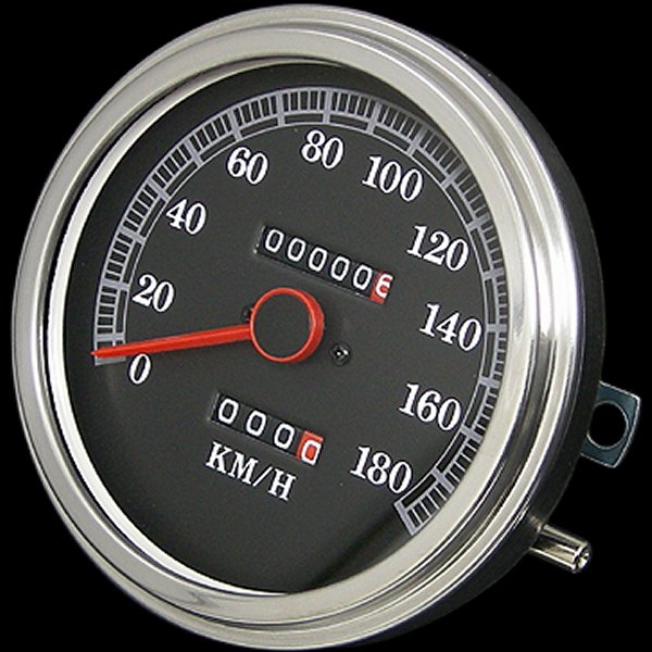 002734 ネオファクトリー FLタイプ タンクマウント スピードメーター 黒盤 2:1 95年以前 ハーレー