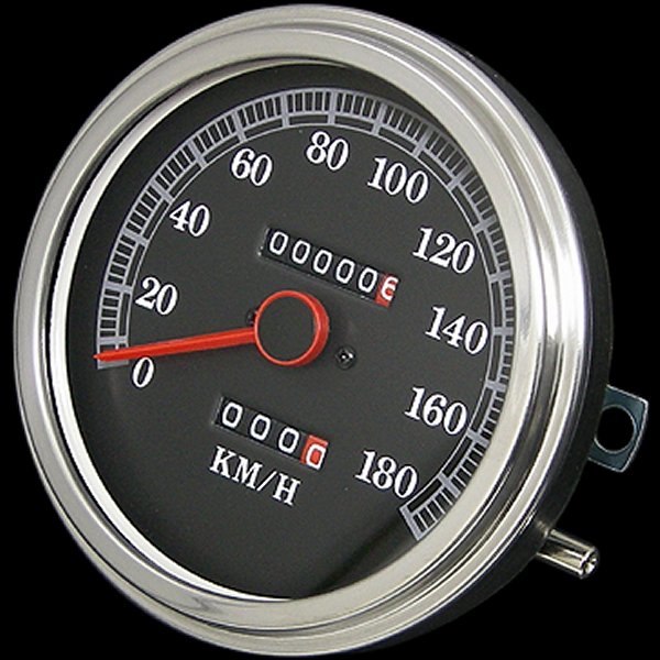 002735 ネオファクトリー FLタイプ タンクマウント スピードメーター 黒盤 1:1 95年以前 ハーレー