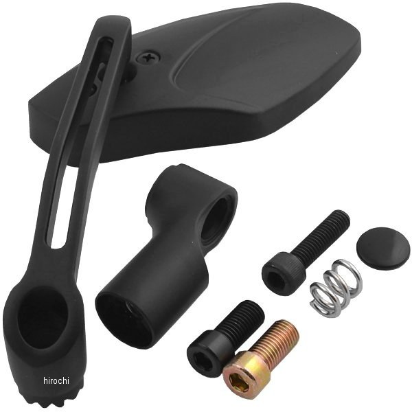 002823-06-10 ポッシュ POSH フラットローミラー ランスタイプ2 M10 黒 左