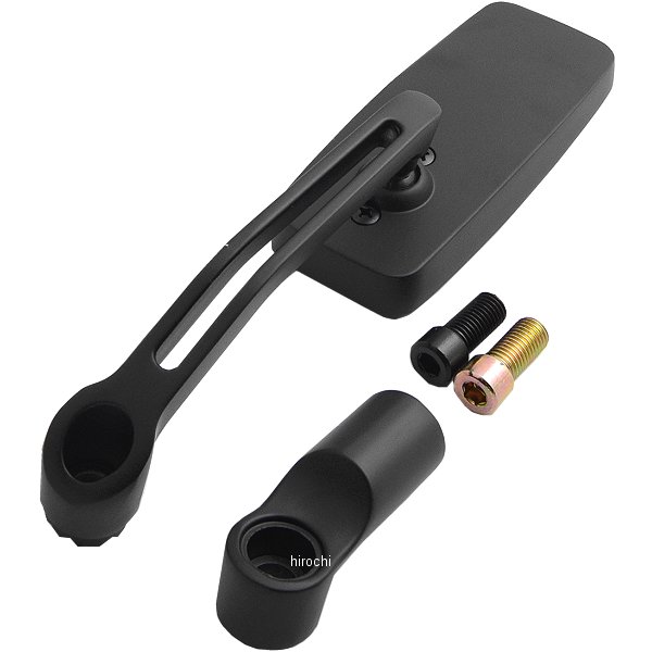 002861-06-10 ポッシュ POSH フラットローミラーエアロスクエア 汎用 黒