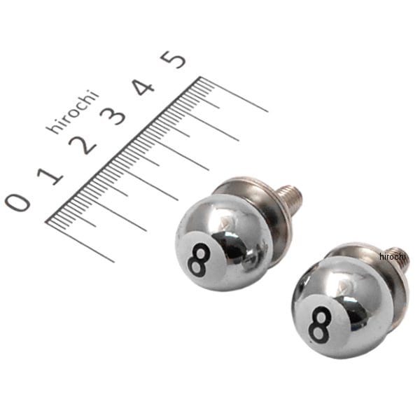 003290 ネオファクトリー エイトボールタイプ ナンバースクリュー セット クローム 左右ペア