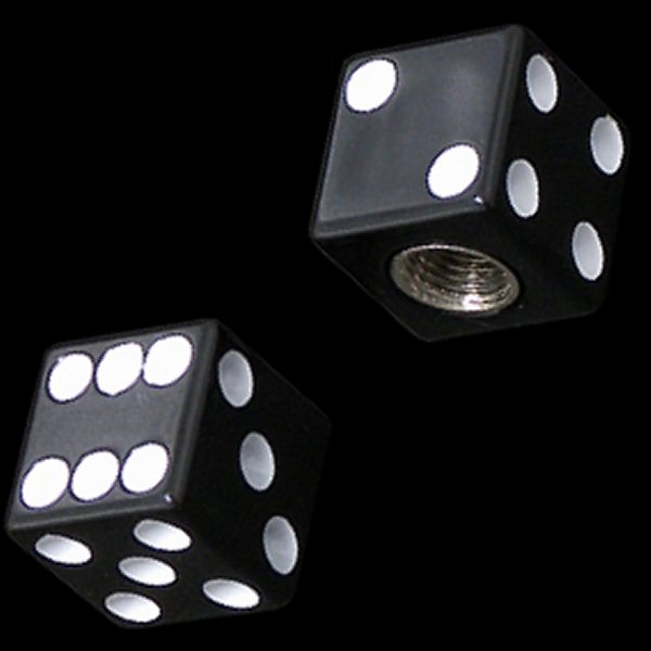 003291 ネオファクトリー ダイスタイプ バルブキャップ セット 黒 2個入り