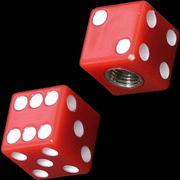 003293 ネオファクトリー ダイスタイプ バルブキャップ セット 赤 2個入り