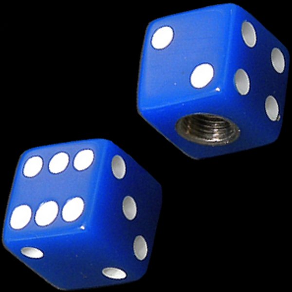 003294 ネオファクトリー ダイスタイプ バルブキャップ セット 青 2個入り