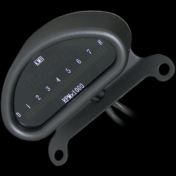 003566 ネオファクトリー ハーフムーンスピードメーター トップクランプマウント ブラック