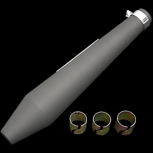 003665 ネオファクトリー メガホンマフラー タイプ2 黒 1個売り