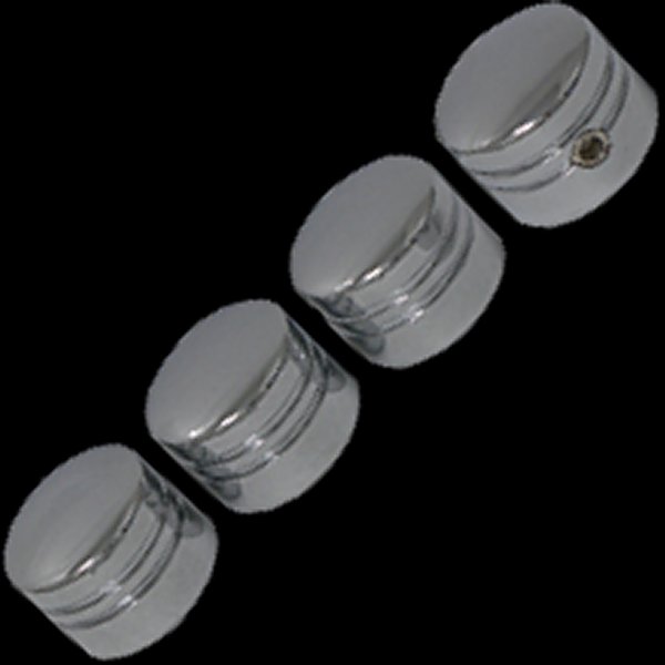 003764 ネオファクトリー リブタイプ クロームヘッドボルトキャップ EVO BT・XL用