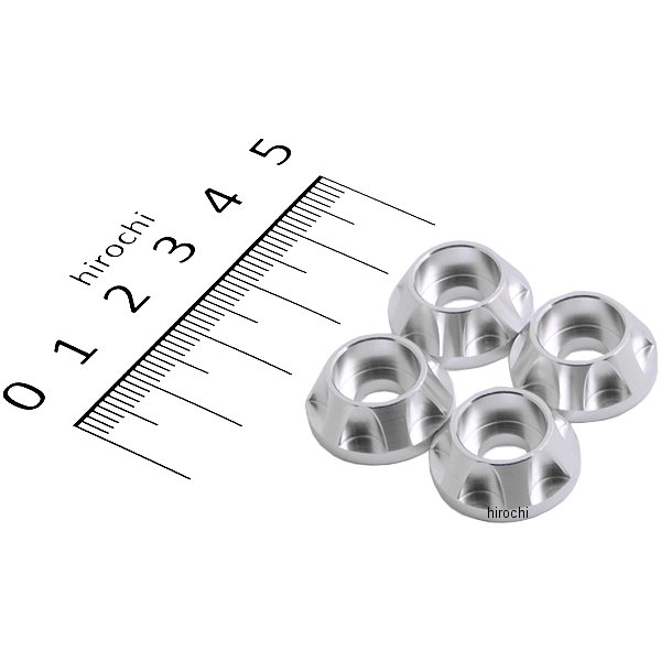 004086-03 ポッシュ POSH キャップホルダー NASAタイプ M6用 4個入り シルバー