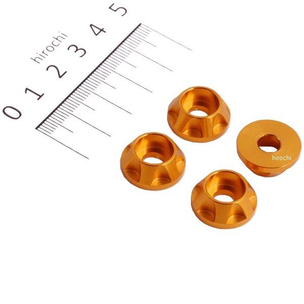 004086-04 ポッシュ POSH キャップホルダー NASAタイプ M6用 4個入り ゴールド