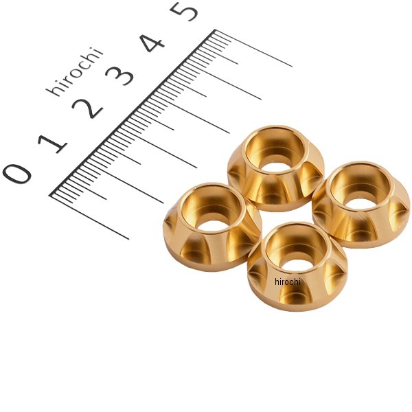 004086-12 ポッシュ POSH キャップホルダー NASAタイプ M6用 4個入り シャンパンゴールド