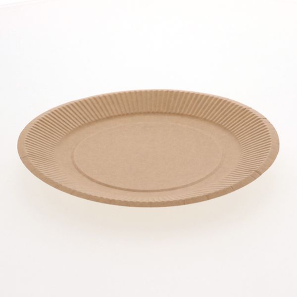 004501019 343-7623 (株)シモジマ HEIKO 紙皿 クラフトペーパープレート 20cm 30枚入り
