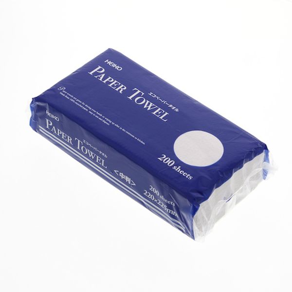 004722001 339-7927 (株)シモジマ HEIKO エコペーパータオル シングル 中判 200枚入り