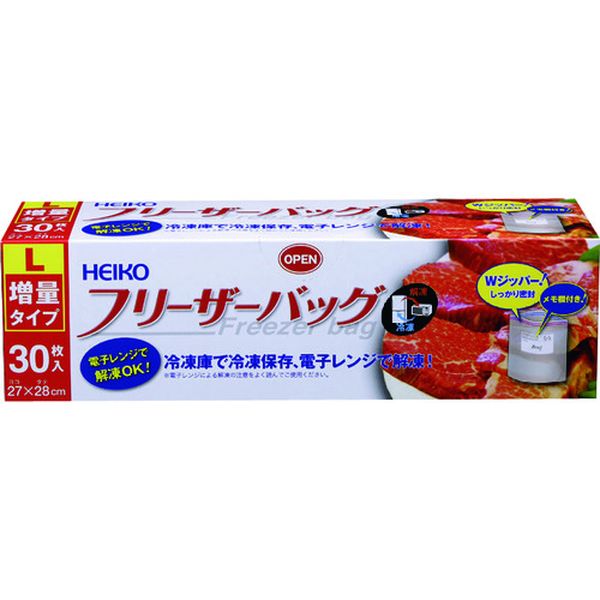 004750006 149-0933 (株)シモジマ HEIKO フリーザーバッグ 増量タイプ L 30枚入り