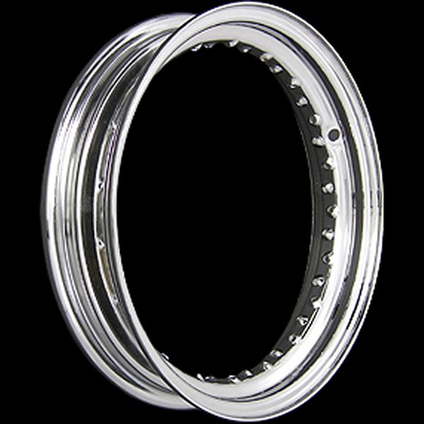 005494 ネオファクトリー クロームホイールリム 16×3.0インチ サイドバルブ ラージホール 1個売り
