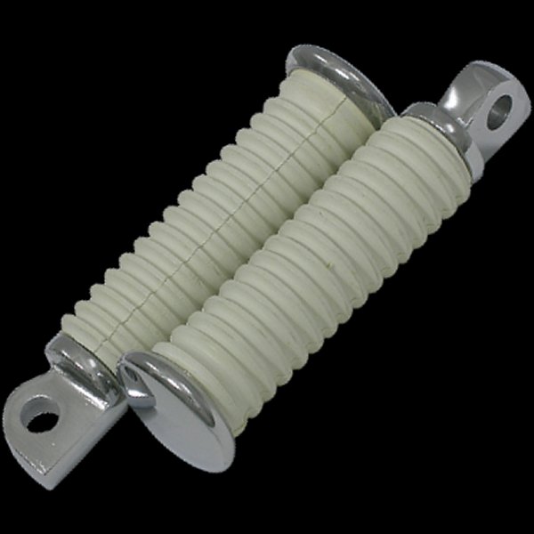 006503 ネオファクトリー OEMタイプ クロームエンドラバーフットペグ スモール ホワイト