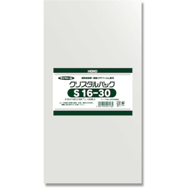 006734800 (株)シモジマ HEIKO OPP袋 クリスタルパック S 16-30 100枚入り