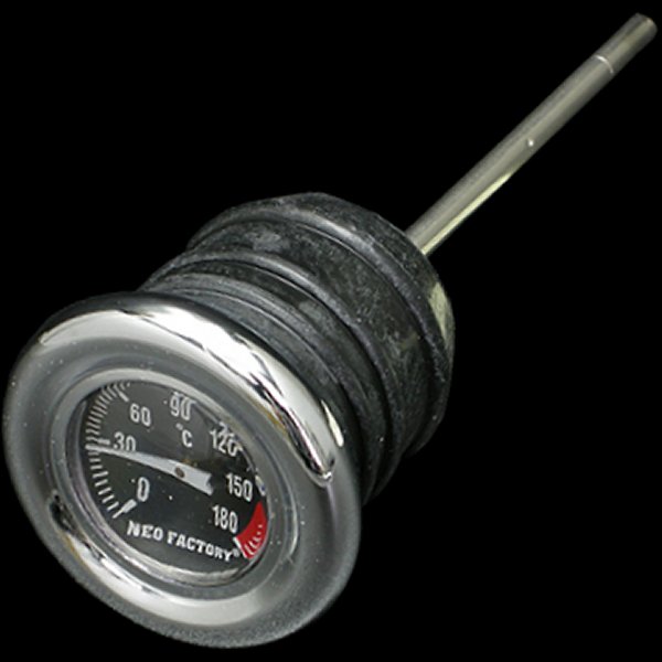 006809 ネオファクトリー 摂氏タイプ 油温計付 オイルタンクキャップ 84年-99年 ソフテイル ショートサイズ 黒