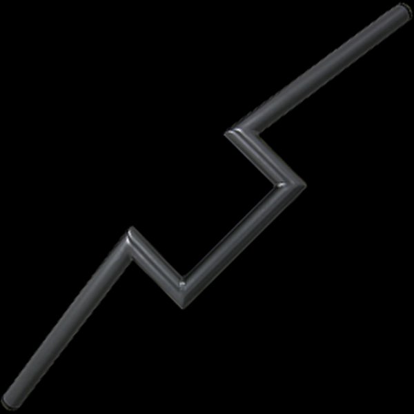 006861 ネオファクトリー ヘコミ無し 4インチ ナローZバーハンドル ブラック