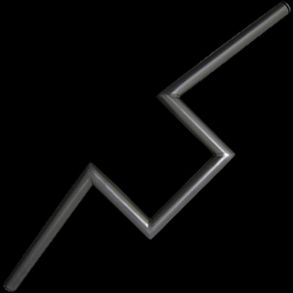 006862 ネオファクトリー ヘコミ無し 6インチ ナローZバーハンドル ブラック