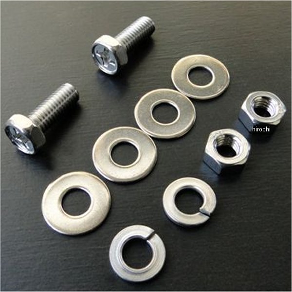 0085 ビーアールシー BRC ナンバープレート固定用ステンレスボルト 2本 六角ボルト Z400FX、Z400GP、GPZ400F