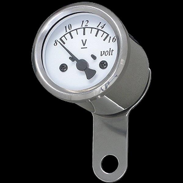 008510 ネオファクトリー 48mmボルテージメーター 白盤 ステンレス