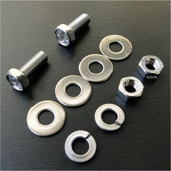 0087 ビーアールシー BRC ナンバープレート固定用ステンレスボルト 2本 六角ボルト CB750、CB750FZ、Z1、Z2