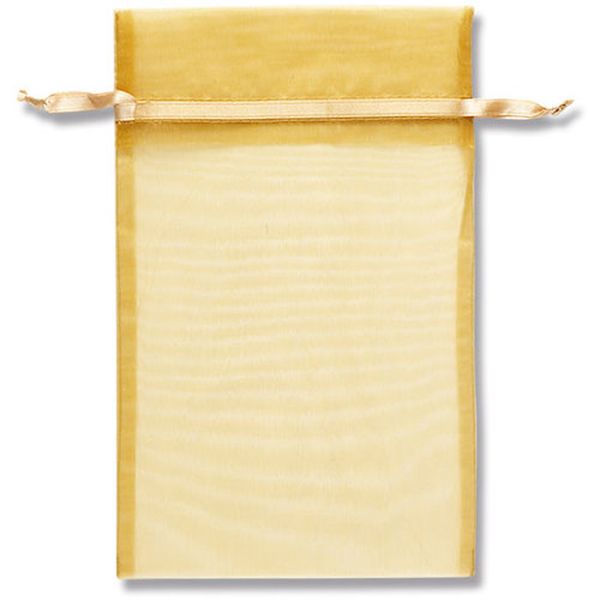 008705053 (株)シモジマ HEIKO ギフト巾着袋 オーガンジーバッグ ゴールド L 10枚入り