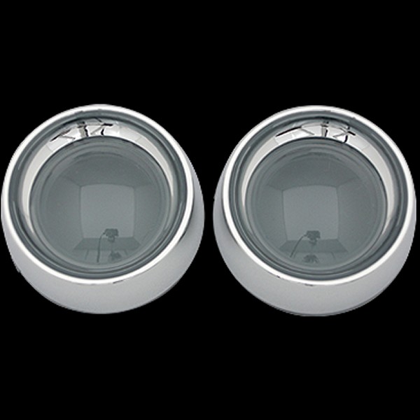 2107 クリアキン Kuryakyn ディープディッシュ ウインカーベゼル スモークレンズ