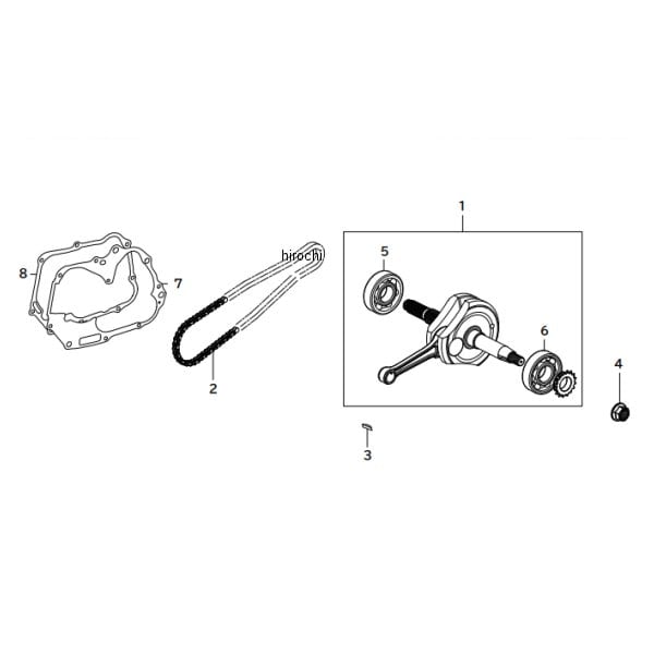 01-00-0037 SP武川 クランクシャフトセット(コンプリートエンジン用)