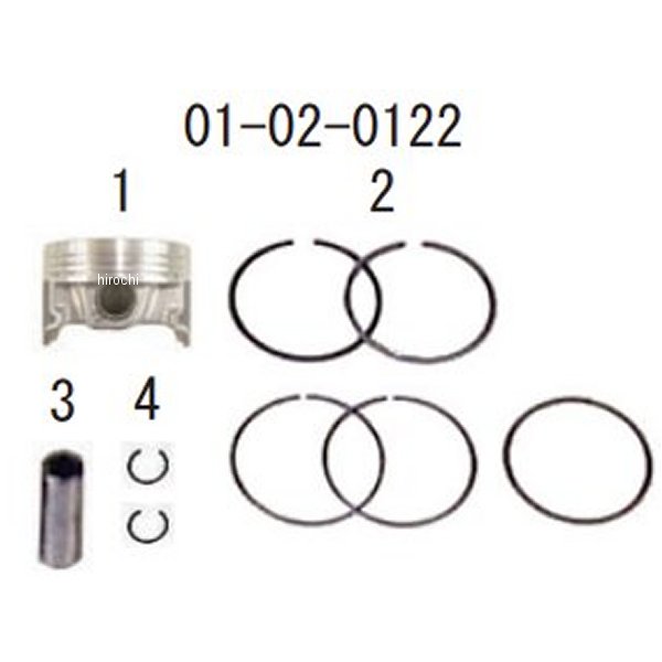 01-02-0122 SP武川 Sステージボアアップキット リペアパーツ Sステージ用ピストンキット モンキー FI