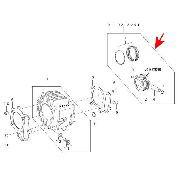01-02-8251 SP武川 ピストン キット 4SM/148cc