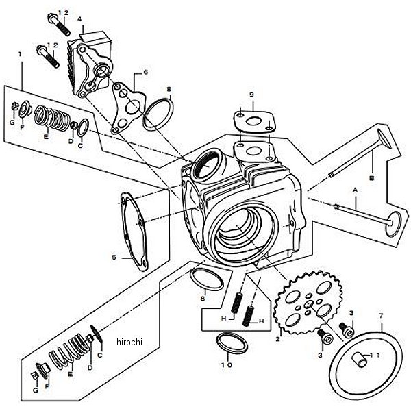 01-03-0025 SP武川 17Rステージ E ヘッドキット モンキー、ゴリラ、ダックス