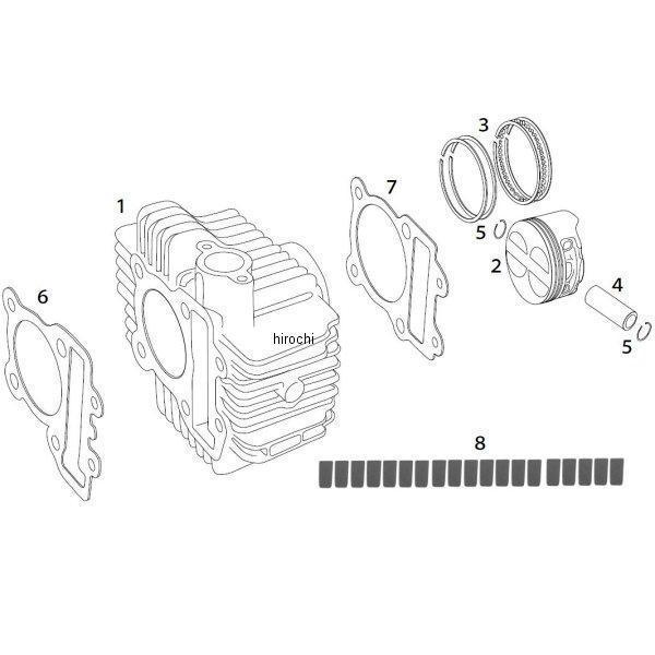 01-04-0118 SP武川 スーパーヘッド 4バルブ シリンダー キット (φ59/138.3cc) KSR/KLX
