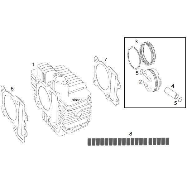 01-04-0120 SP武川 スーパーヘッド 4バルブ スカット シリンダー キット (φ67/178.4cc) KSR110/KLX110