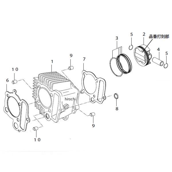 01-04-8016 SP武川 レーシング シリンダーキット 100cc スカット モンキー/ゴリラ