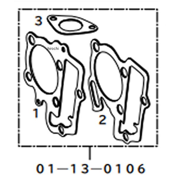 01-13-0106 SP武川 スーパーヘッド＋R用シリンダーキット リペアパーツ用 ガスケットBセット TT-R50E YB-1 FOUR TT-R90