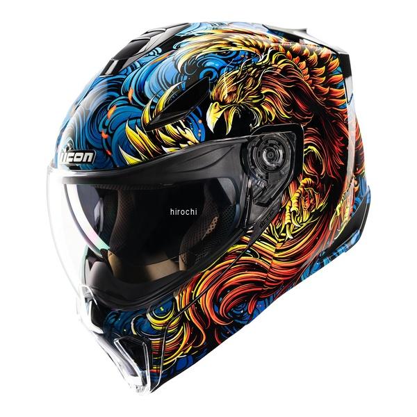 0100-2723 アイコン ICON フルフェイスヘルメット THRESHOLD BURN BIRDIE BURN ブルー M