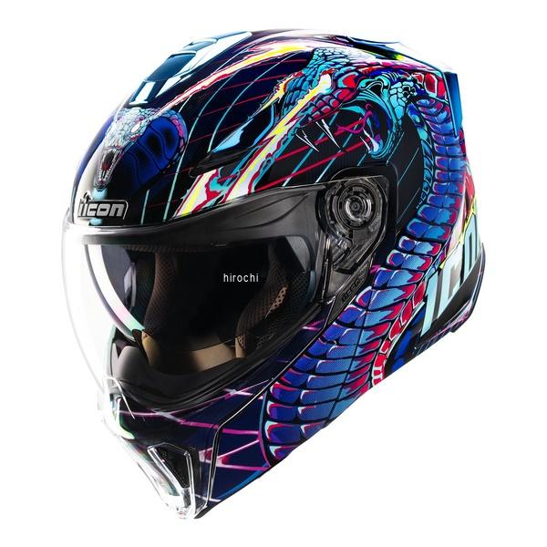0100-2730 アイコン ICON フルフェイスヘルメット THRESHOLD SYNTHWAVE LAZER COBRA ブラック M