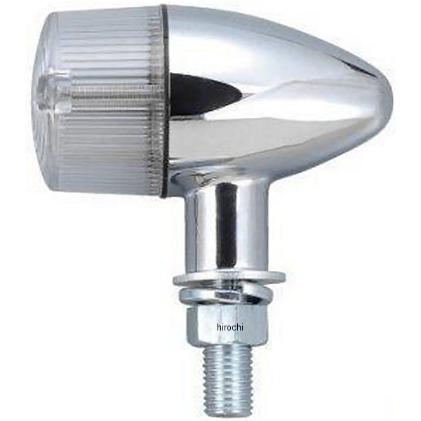 010099-53 ポッシュ POSH クラシカル砲弾タイプ ウインカーセット 83年-16年 SR500、SR400 クローム/クリア