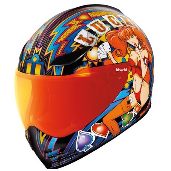 0101-14953 アイコン ICON フルフェイスヘルメット DOMAIN LUCKY LID 4 赤 Mサイズ