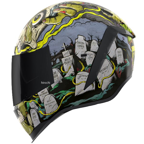 0101-17438 アイコン ICON フルフェイスヘルメット AIRFORM DEAD SERIOUS 黒 XSサイズ