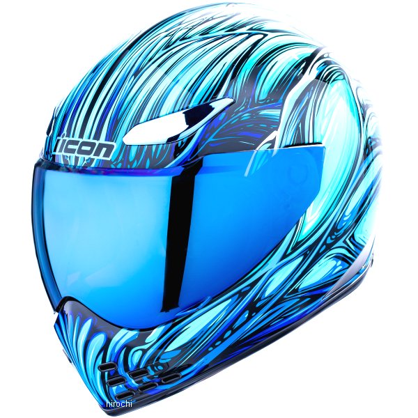 0101-18530 アイコン ICON フルフェイスヘルメット DOMAIN NOUVEAU ブルー XSサイズ