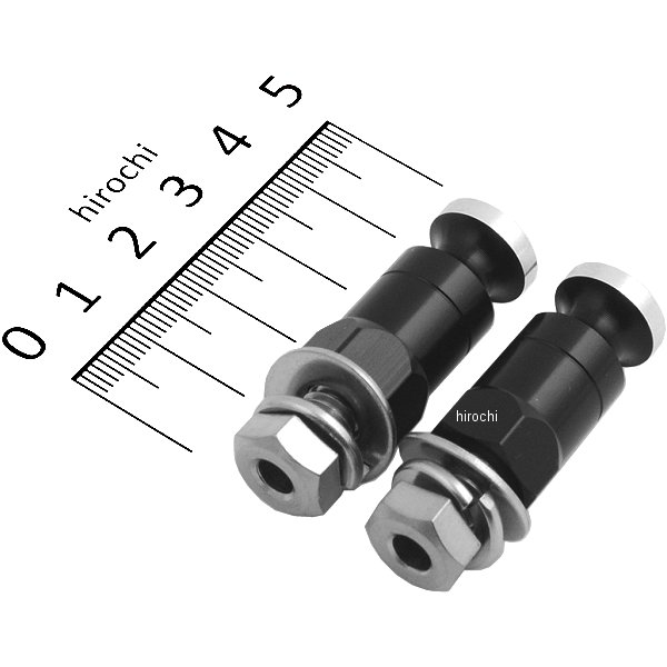 010202-06 ポッシュ POSH ウインカーステー M8x30mm アルミ 2本入り 黒