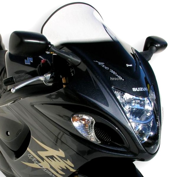 0104XX088 アルマックス ERMAX ハイプロテクション ウインドスクリーン 48cm 08年-17年 GSXR1300R Hayabusa ライトブラック