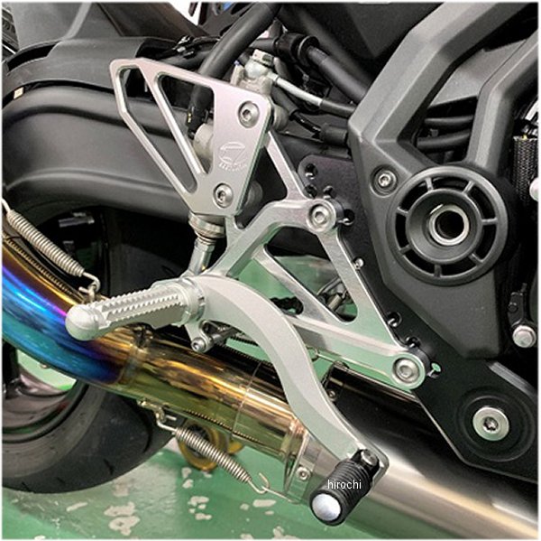 0111-KD7-20 ビート BEET バックステップ 固定式 17年以降 Ninja650 シルバーアルマイト ハイパーバンク